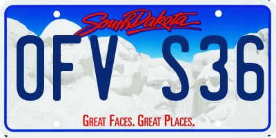 SD license plate 0FVS36