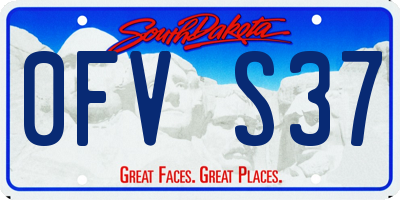 SD license plate 0FVS37