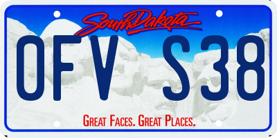 SD license plate 0FVS38