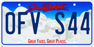 SD license plate 0FVS44