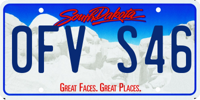 SD license plate 0FVS46