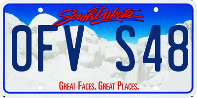 SD license plate 0FVS48
