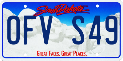 SD license plate 0FVS49