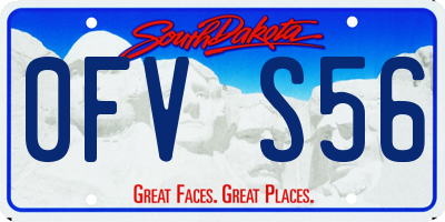 SD license plate 0FVS56