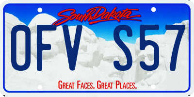 SD license plate 0FVS57