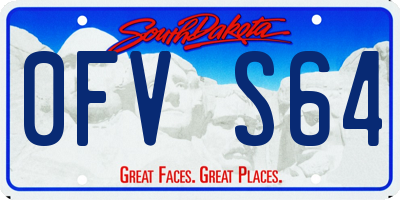 SD license plate 0FVS64