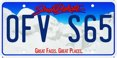 SD license plate 0FVS65