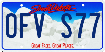 SD license plate 0FVS77