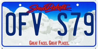 SD license plate 0FVS79