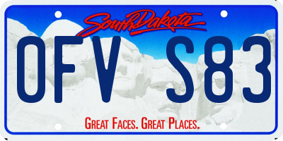 SD license plate 0FVS83