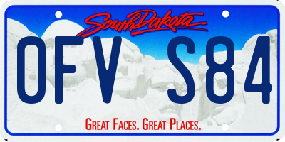 SD license plate 0FVS84