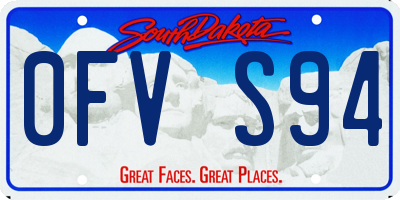 SD license plate 0FVS94