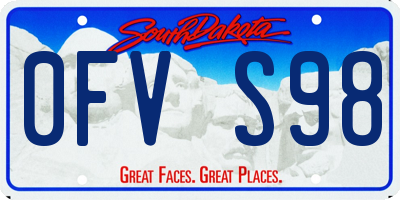 SD license plate 0FVS98