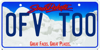 SD license plate 0FVT00
