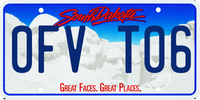 SD license plate 0FVT06