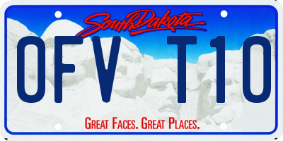 SD license plate 0FVT10