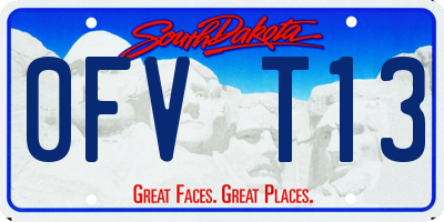 SD license plate 0FVT13