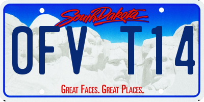 SD license plate 0FVT14