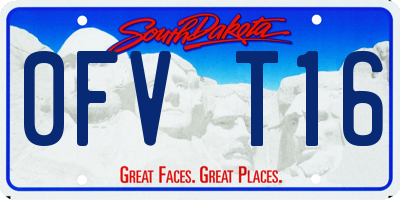 SD license plate 0FVT16