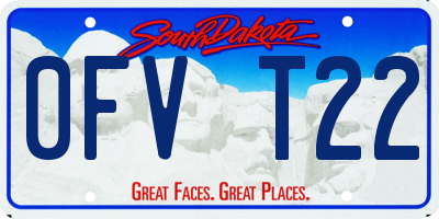 SD license plate 0FVT22