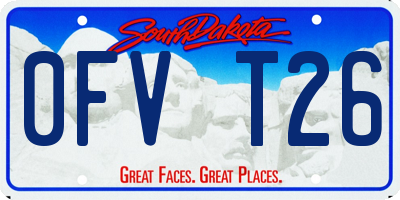 SD license plate 0FVT26