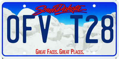 SD license plate 0FVT28