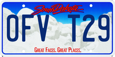 SD license plate 0FVT29