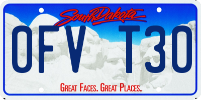 SD license plate 0FVT30