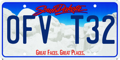 SD license plate 0FVT32