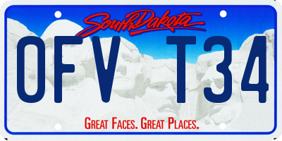 SD license plate 0FVT34