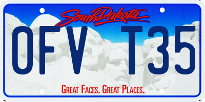SD license plate 0FVT35