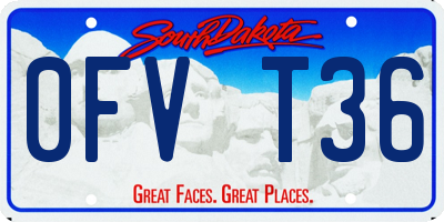 SD license plate 0FVT36