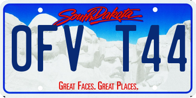 SD license plate 0FVT44