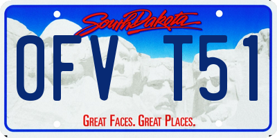 SD license plate 0FVT51