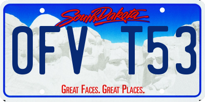SD license plate 0FVT53