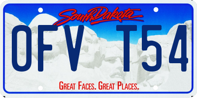 SD license plate 0FVT54
