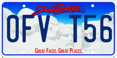 SD license plate 0FVT56