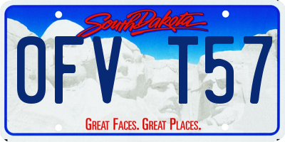 SD license plate 0FVT57