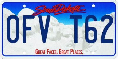 SD license plate 0FVT62