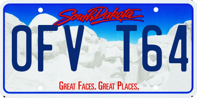 SD license plate 0FVT64