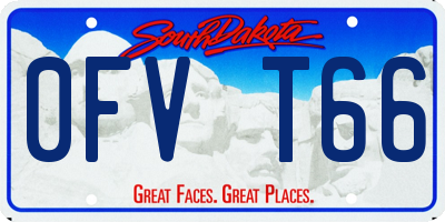 SD license plate 0FVT66