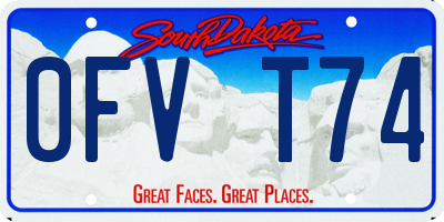 SD license plate 0FVT74