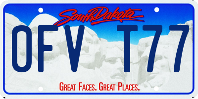 SD license plate 0FVT77