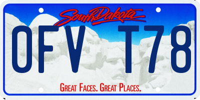 SD license plate 0FVT78