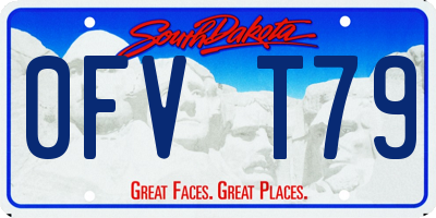 SD license plate 0FVT79