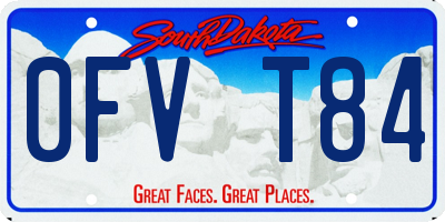 SD license plate 0FVT84