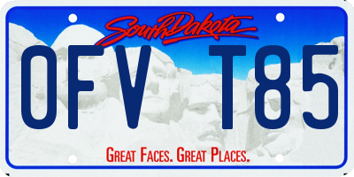 SD license plate 0FVT85