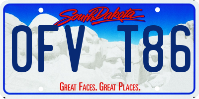 SD license plate 0FVT86