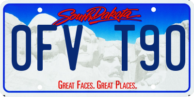 SD license plate 0FVT90