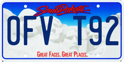 SD license plate 0FVT92
